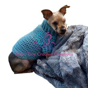 Warm Soft Cozy Crocheted Handmade Sweater for Small to Medium Dog Breeds Pets